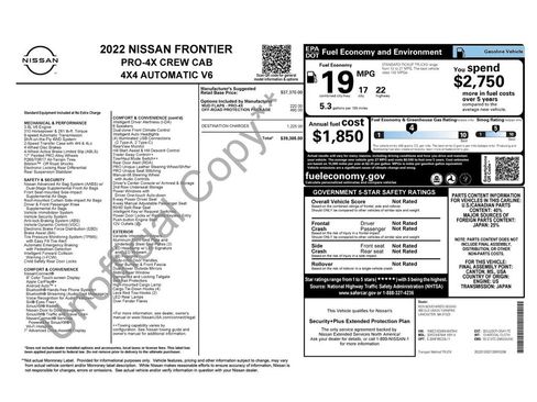 Used 2022 Nissan Frontier PRO-4X w/ Off-Road Protection Package AWD/4WD image 11