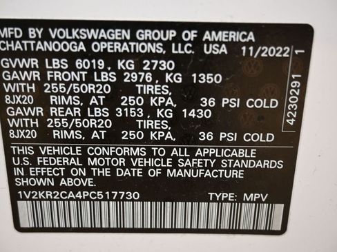 Used 2023 Volkswagen Atlas SE w/ Panoramic Sunroof Package AWD/4WD image 44