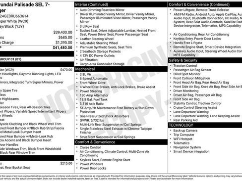 Used 2024 Hyundai Palisade SEL FWD image 46