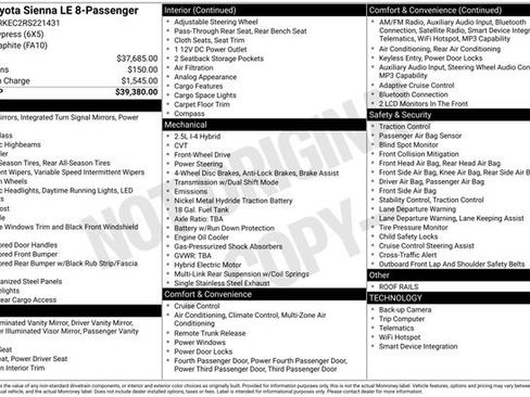 Used 2024 Toyota Sienna LE FWD image 15