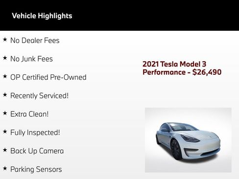 Used 2021 Tesla Model 3 Performance AWD/4WD image 49