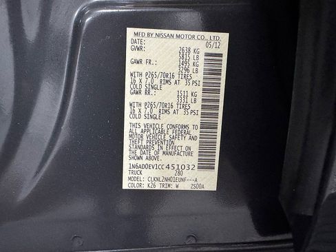 Used 2012 Nissan Frontier SV w/ SV Premium Utility Pkg image 26