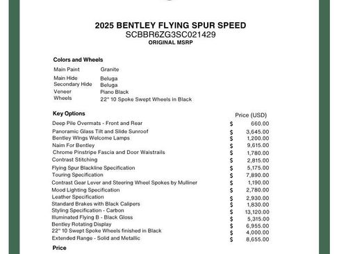 Used 2025 Bentley Flying Spur Plug-In Hybrid AWD/4WD image 68