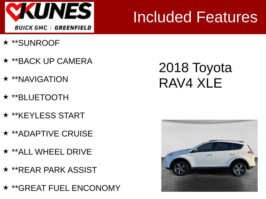 Used 2018 Toyota RAV4 XLE w/ Plus Extra Value Package AWD/4WD image 2