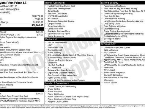 Certified 2022 Toyota Prius Prime LE FWD image 3