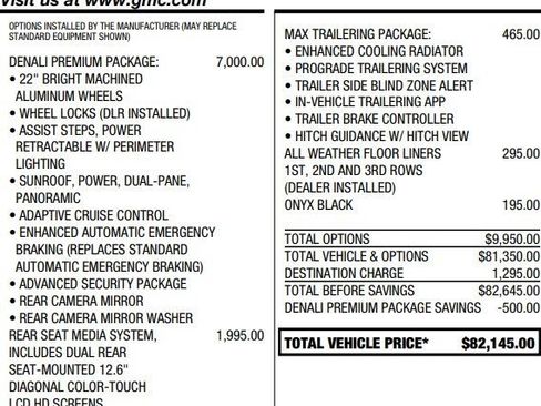 Used 2021 GMC Yukon Denali w/ Denali Premium Package image 2