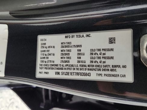 Used 2024 Tesla Model 3 Performance AWD/4WD image 65