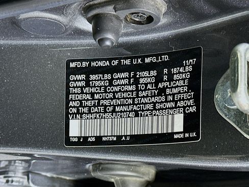 Used 2018 Honda Civic EX image 12