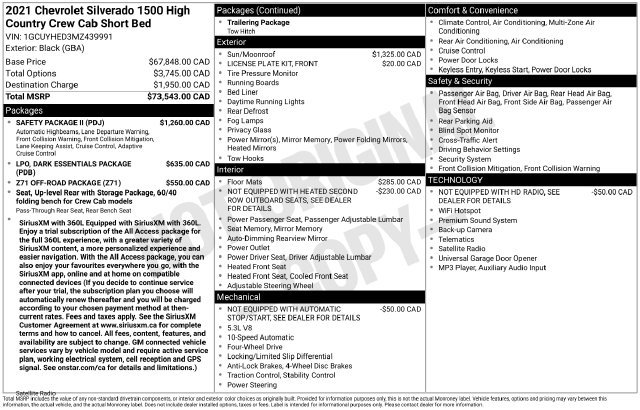 Used 2021 Chevrolet Silverado 1500 High Country w/ Safety Package II AWD/4WD image 40