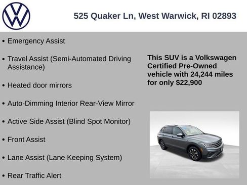 Certified 2023 Volkswagen Tiguan S w/ IQ.Drive Package image 25