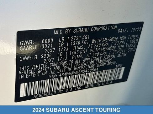 Used 2024 Subaru Ascent Touring AWD/4WD image 34