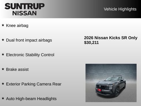 Used 2026 Nissan Kicks SR w/ Cold Weather Package AWD/4WD image 30