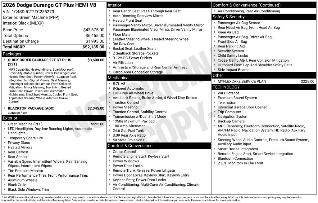 Used 2026 Dodge Durango GT AWD/4WD image 2