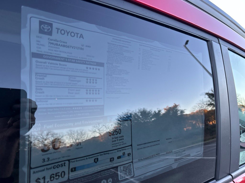 New 2026 Toyota Corolla Cross LE w/ Moonroof Package AWD/4WD image 30
