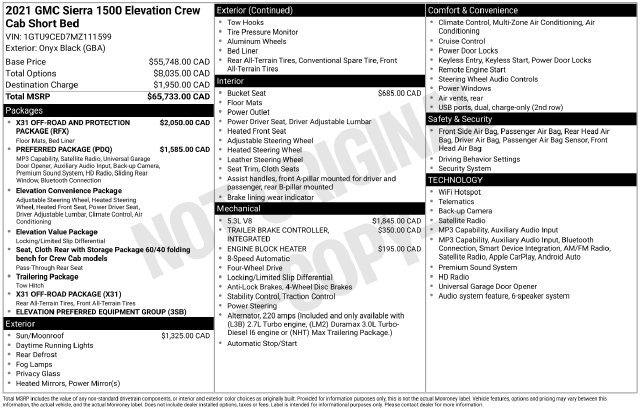 Used 2021 GMC Sierra 1500 Elevation AWD/4WD image 1