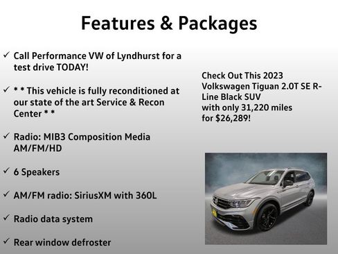 Used 2023 Volkswagen Tiguan SE R-Line AWD/4WD image 4