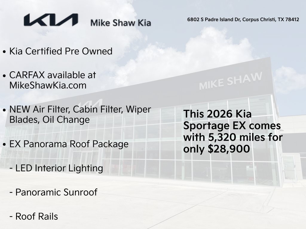 Certified 2026 Kia Sportage EX w/ EX Panorama Roof Package FWD image 3