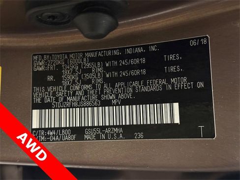 Used 2018 Toyota Highlander XLE w/ Protection Package #3 image 27