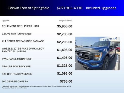 Used 2023 Ford F150 XLT w/ Equipment Group 302A High AWD/4WD image 6