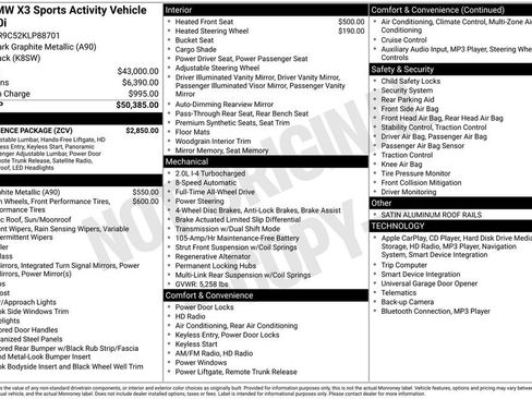 Used 2019 BMW X3 xDrive30i w/ Convenience Package image 40