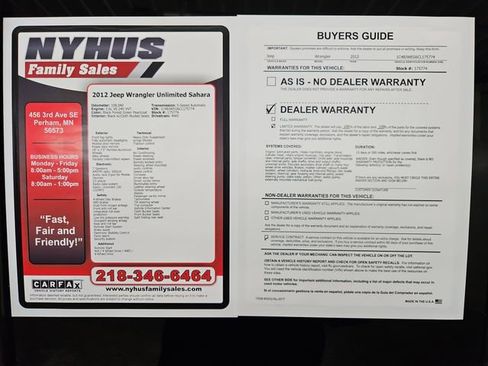 Used 2012 Jeep Wrangler Unlimited Sahara w/ Dual Top Group image 44