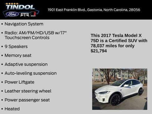 Used 2017 Tesla Model X 75D image 11
