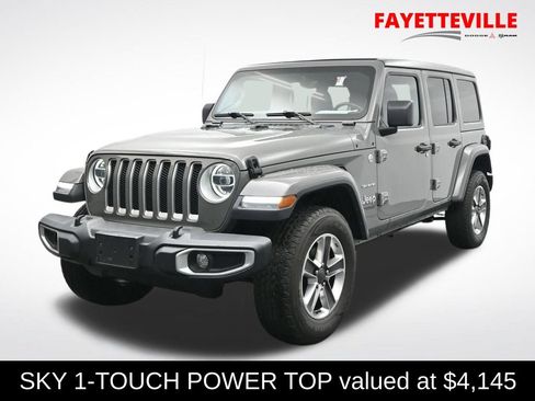 Used 2022 Jeep Wrangler Unlimited Sahara w/ LED Lighting Group AWD/4WD image 1