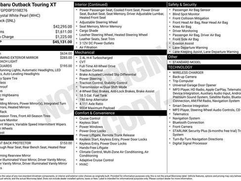 Used 2023 Subaru Outback Touring XT AWD/4WD image 1