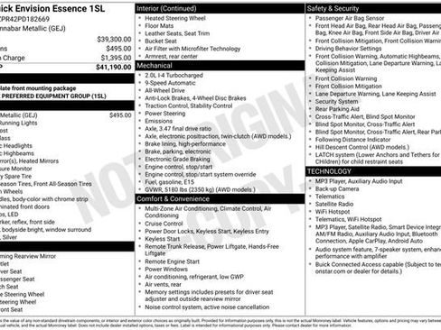 Used 2023 Buick Envision Essence AWD/4WD image 6
