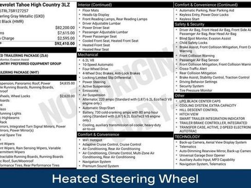 Used 2025 Chevrolet Tahoe High Country AWD/4WD image 13