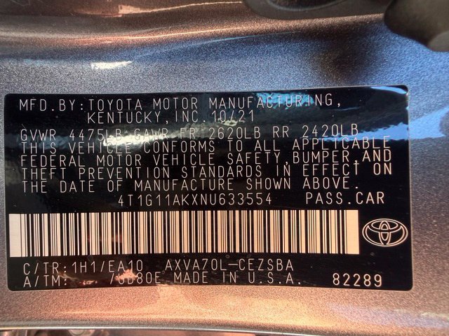Used 2022 Toyota Camry SE w/ Carpet Mat Package (TMS) FWD image 43
