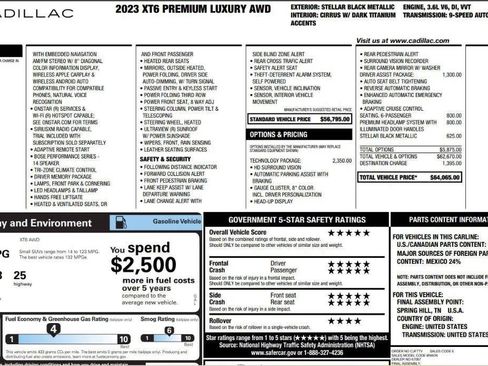 Used 2023 Cadillac XT6 Premium Luxury w/ Technology Package AWD/4WD image 7