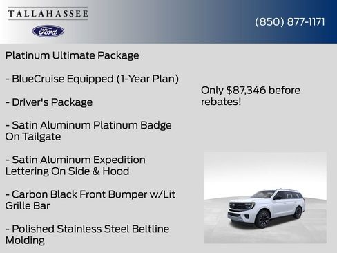 New 2025 Ford Expedition Platinum w/ Platinum Ultimate Package image 5