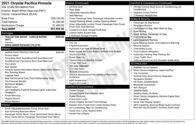 Used 2021 Chrysler Pacifica Pinnacle AWD/4WD image 22