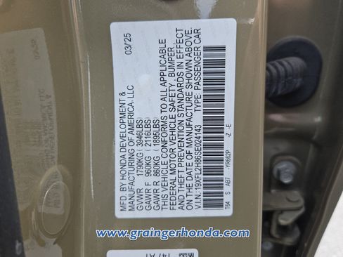 Certified 2025 Honda Civic Sport image 14