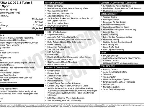 New 2026 MAZDA CX-90 3.3 Turbo S w/ Premium Package AWD/4WD image 4