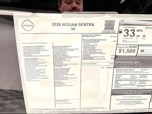 New 2026 Nissan Sentra SV w/ SV Convenience Package FWD image 40