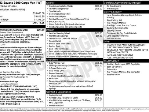 Used 2020 GMC Savana 3500 w/ Driver Convenience Package image 10