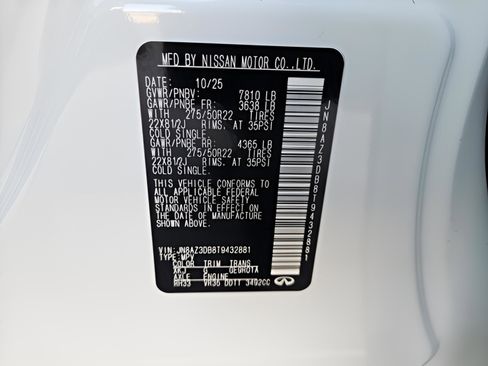 New 2026 INFINITI QX80 4WD image 57