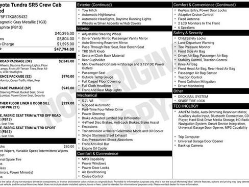 Used 2019 Toyota Tundra SR5 w/ TRD Off Road Package image 16