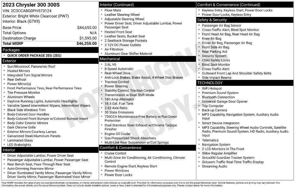 Used 2023 Chrysler 300 S RWD image 12