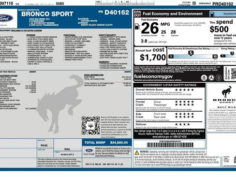 Used 2023 Ford Bronco Sport Big Bend w/ Convenience Package AWD/4WD image 43