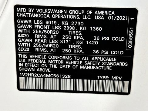 Used 2021 Volkswagen Atlas SE w/ Towing Package AWD/4WD image 30