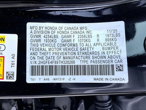 New 2026 Honda Civic Sport image 8