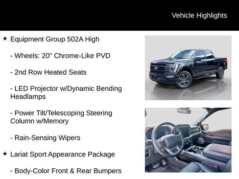 Certified 2023 Ford F150 Lariat w/ Equipment Group 502A High AWD/4WD image 11