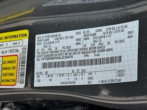 Used 2025 Ford Ranger Lariat w/ FX4 Off-Road Package AWD/4WD image 31