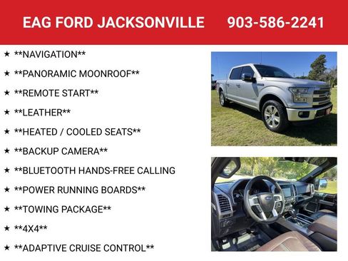 Used 2015 Ford F150 Platinum w/ Equipment Group 701A Luxury image 4