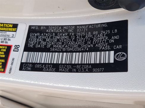 Used 2021 Lexus ES 350 w/ Premium Package image 32