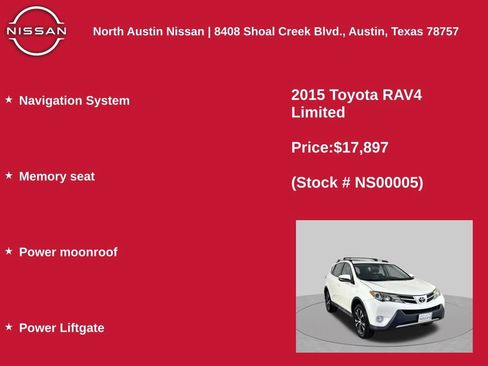 Used 2015 Toyota RAV4 Limited w/ Technology Package FWD image 11