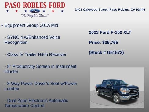 Used 2023 Ford F150 XLT w/ Equipment Group 301A Mid AWD/4WD image 6